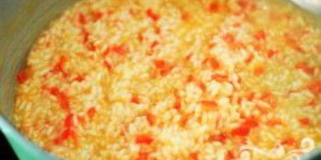 Рецепт ризотто с красным перцем