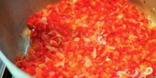 Рецепт ризотто с красным перцем