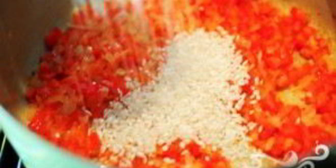 Рецепт ризотто с красным перцем