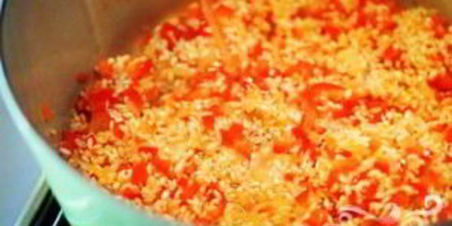 Рецепт ризотто с красным перцем