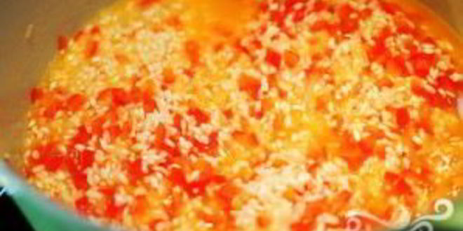 Рецепт ризотто с красным перцем