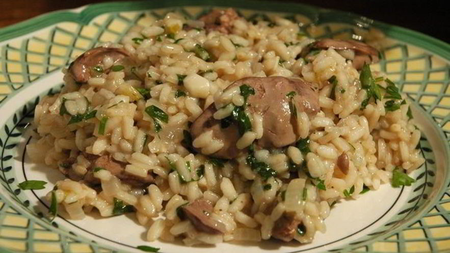 Рецепт ризотто с куриной печенкой