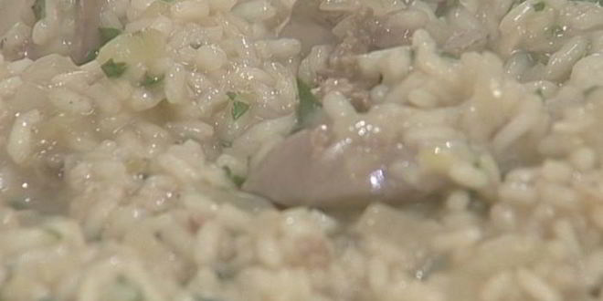 Рецепт ризотто с куриной печенкой