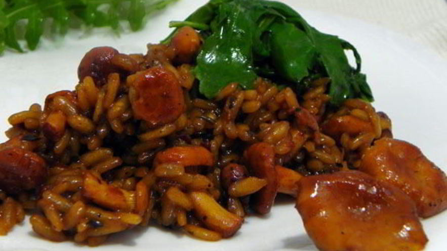 Рецепт ризотто с лисичками