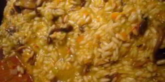 Рецепт ризотто с овощами и грибами