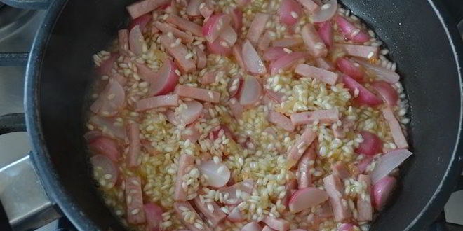 Рецепт ризотто с редисом