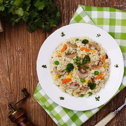 Рецепт Ризотто с шампиньонами и овощами