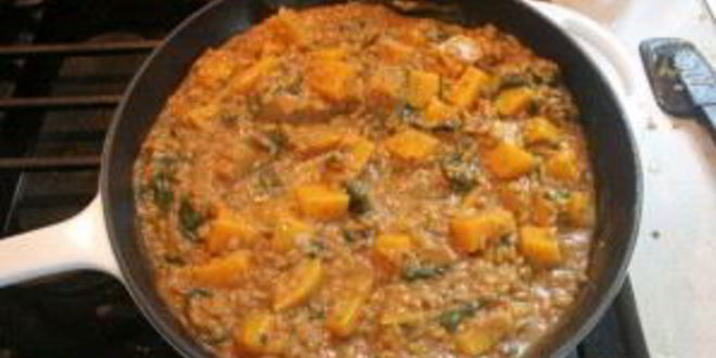 Рецепт ризотто с тыквой и шпинатом