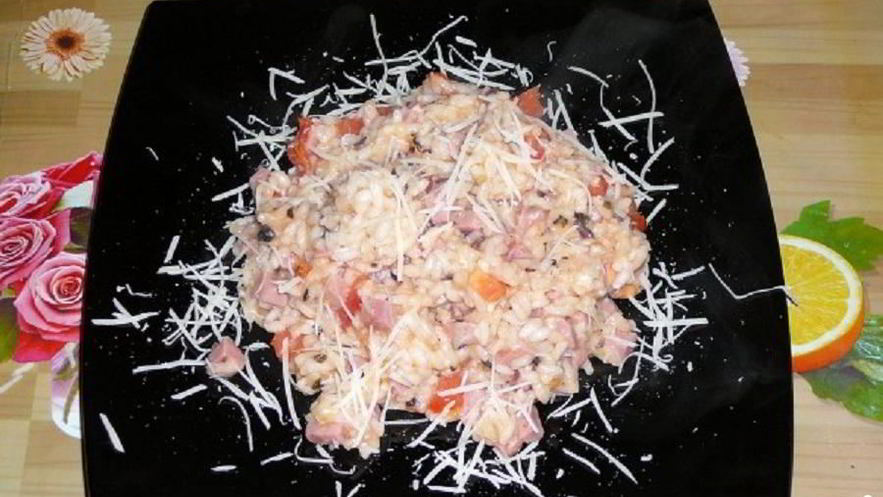 Рецепт ризотто с ветчиной