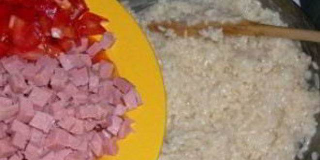 Рецепт ризотто с ветчиной