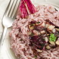 Рецепт Розового ризотто с радиккьо и красным вином