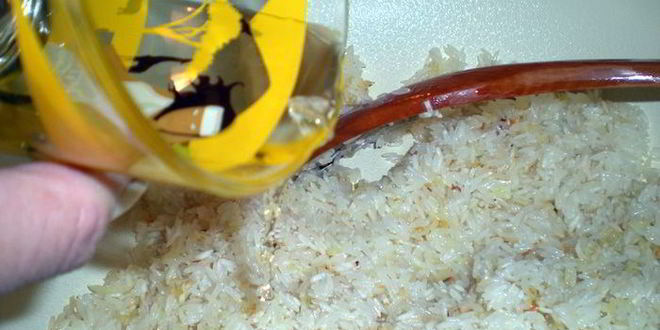 Рецепт желтого ризотто с морепродуктами