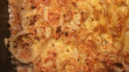 Рецепт Кальмаров, запеченных с овощами и сыром