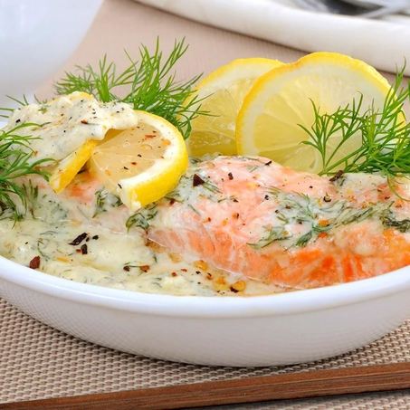 Рецепт Красной рыбы в сливочном соусе