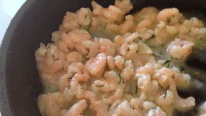 Рецепт Креветок в сырном соусе