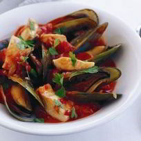 Рецепт Мидий тушеных в томатном соусе