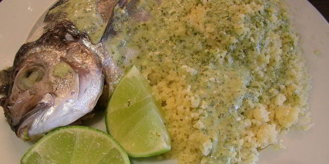 Рецепт рыбы с соусом из кориандра, лайма и кокосового молока