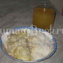 Рецепт Рыбы тушеной в молоке с луком