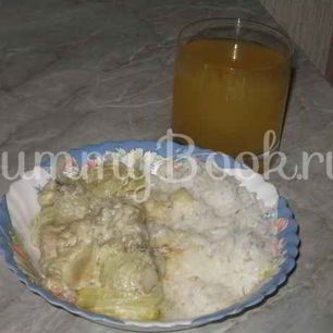 Рецепт Рыбы тушеной в молоке с луком