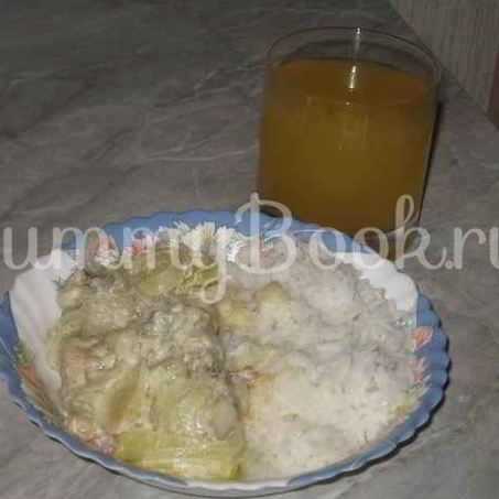 Рецепт Рыбы тушеной в молоке с луком