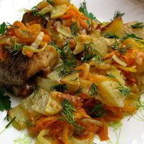 Рецепт Щуки в духовке с овощами