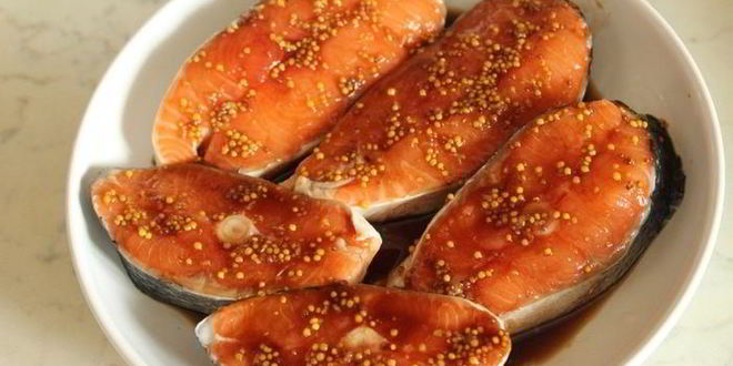 Рецепт семги в имбирно-горчичном маринаде