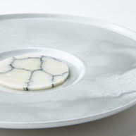 Рецепт Соленого хека, стебли петрушки и финская икра в пахте