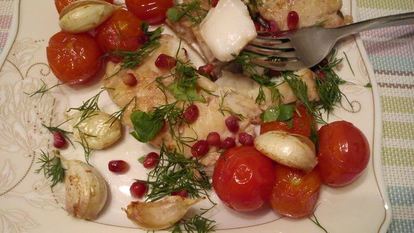 Рецепт Трески в гранатовом соке