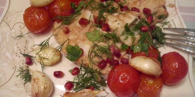 Рецепт трески в гранатовом соке