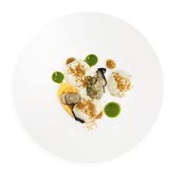 Рецепт Устриц с сыром мимолет, горчицей и водяным крессом