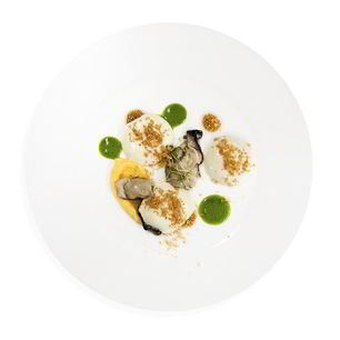 Рецепт Устриц с сыром мимолет, горчицей и водяным крессом