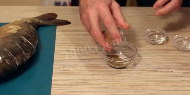 Рецепт запеченного карпа с овощами и грибами в духовке