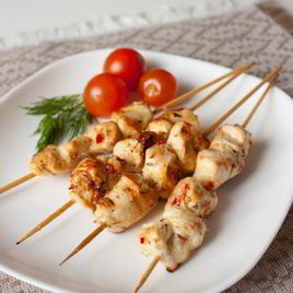 Рецепт Куриных шашлычков с лимоном и зеленью