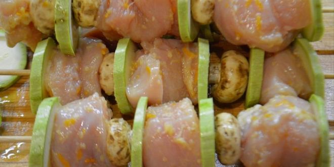 Рецепт куриных шашлычков в имбирно-цитрусовом маринаде