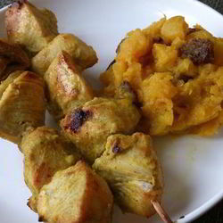 Рецепт Шашлычков из куриной грудки в индийском стиле