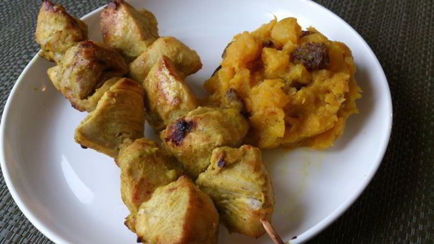 Рецепт шашлычков из куриной грудки в индийском стиле