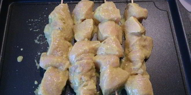 Рецепт шашлычков из куриной грудки в индийском стиле