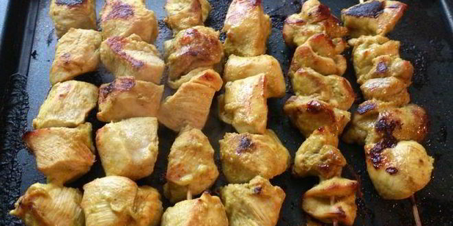 Рецепт шашлычков из куриной грудки в индийском стиле