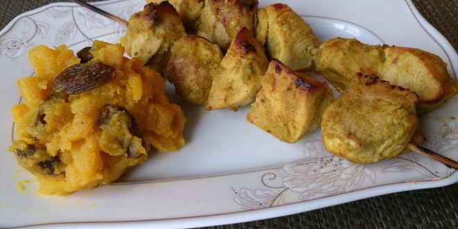 Рецепт шашлычков из куриной грудки в индийском стиле