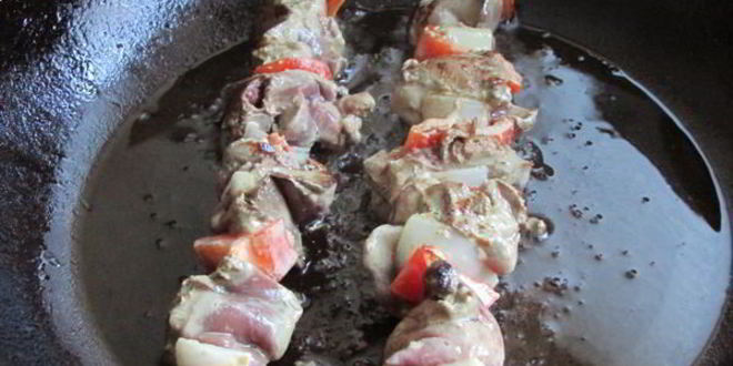 Рецепт шашлычков из куриной печени