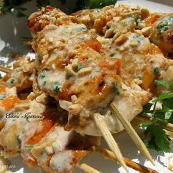 Рецепт Шашлычков из курицы в арахисово-кокосовом маринаде