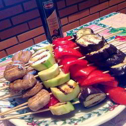 Рецепт Шашлыка из овощей-гриль с вкусной заправкой