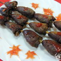 Рецепт Шашлыка на шпажках Огненные сердца