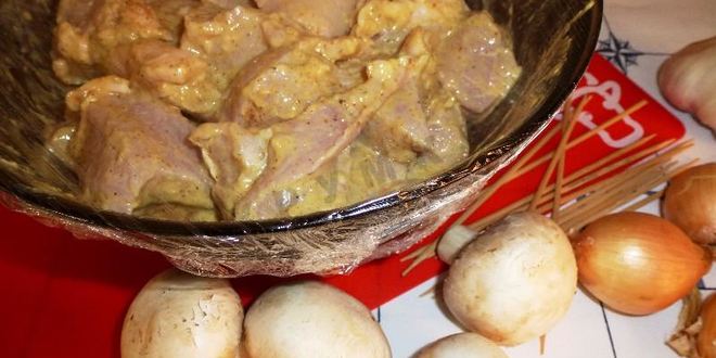 Рецепт шашлыка в горчице
