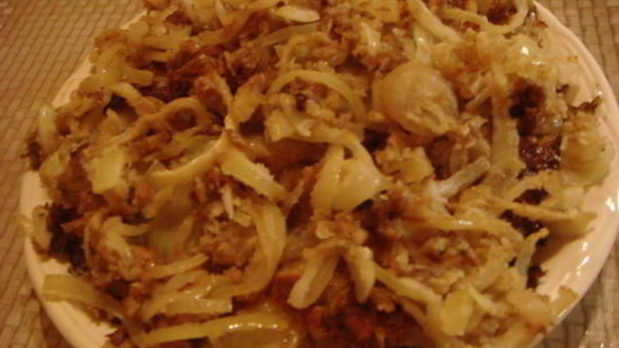 Рецепт капустных шницелей с луковой заправкой