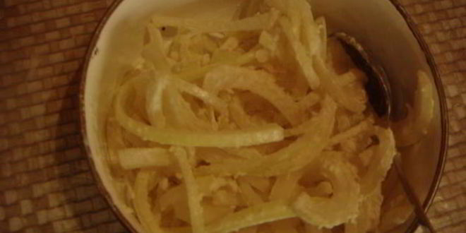 Рецепт капустных шницелей с луковой заправкой