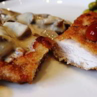 Рецепт Куриного шницеля с грибным соусом