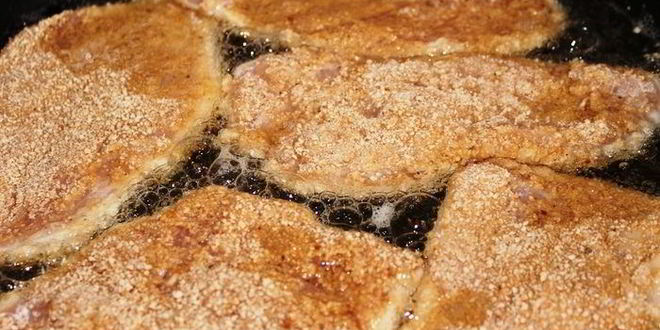 Рецепт куриного шницеля с грибным соусом