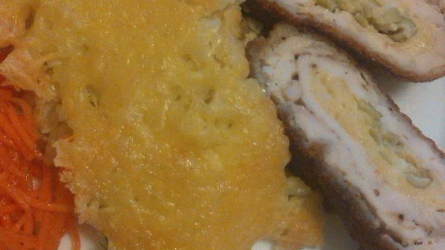 Рецепт куриного шницеля с рисовой запеканкой