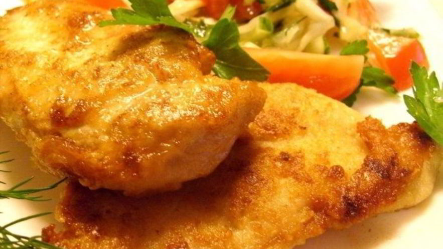 Рецепт куриного шницеля с сыром